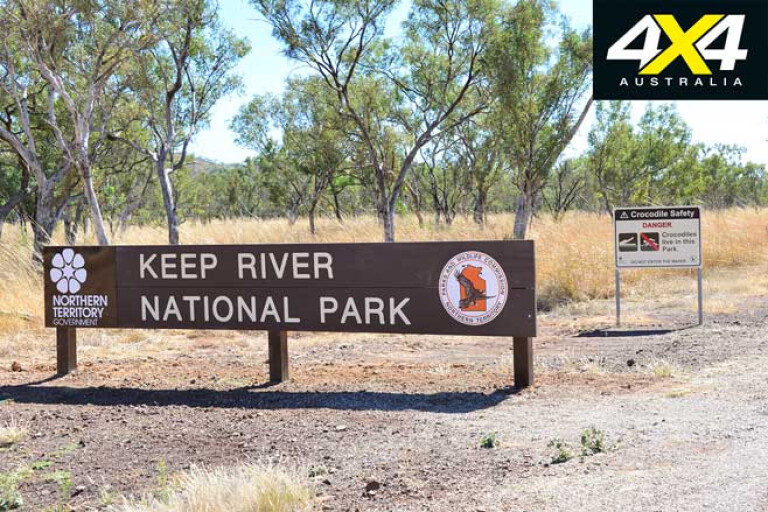 The Victoria Highway Keep River NP Sign Jpg