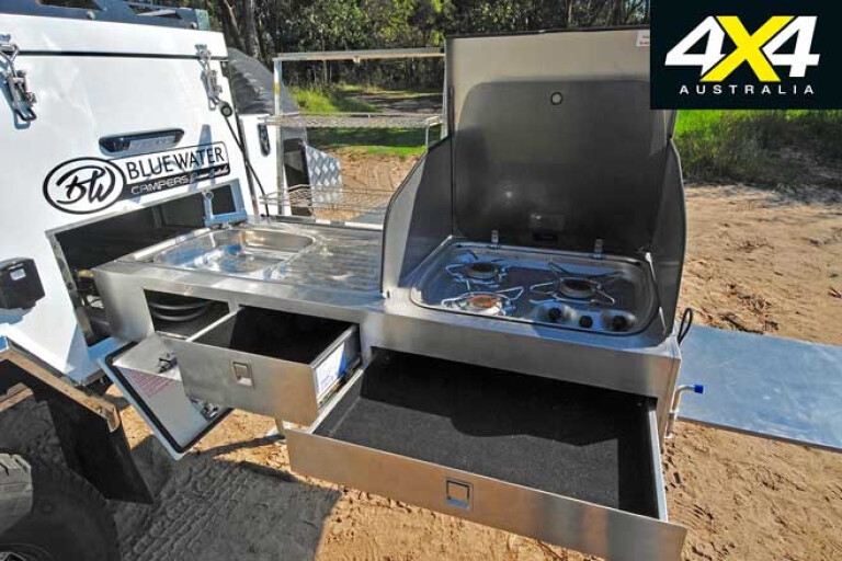 Bluewater Macquarie camper kitchen tray