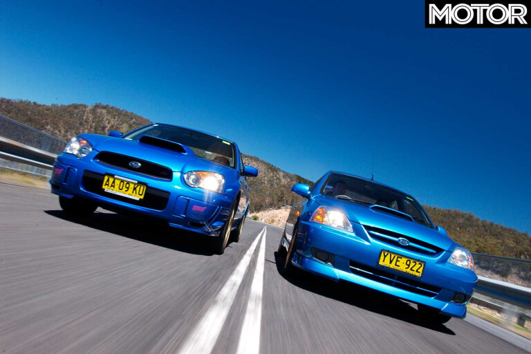 2005 Subaru Impreza Wrx Sti Vs Kia Rio Comparison Review Classic Motor Road Test Jpg