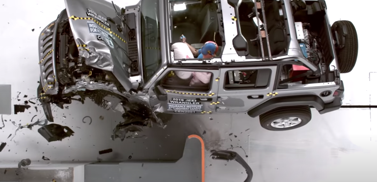 VIDEO Jeep Wrangler rolls during first ever US crash test... twice