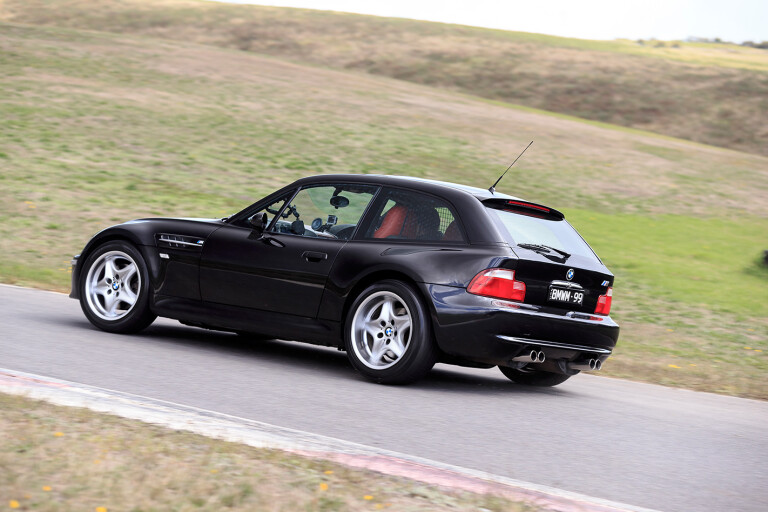 BMW Z 3 M Coupe Buyers Guide Rear Quarter Action Jpg