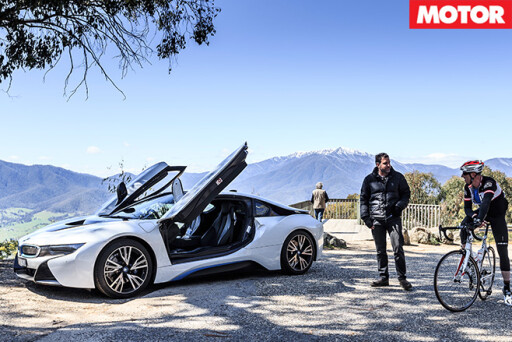 Bmw i8 and people