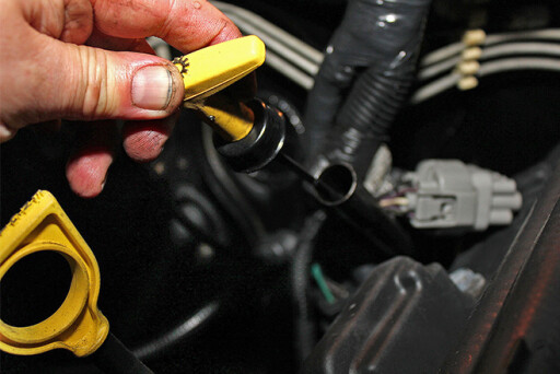 remove auto transmission dipstick
