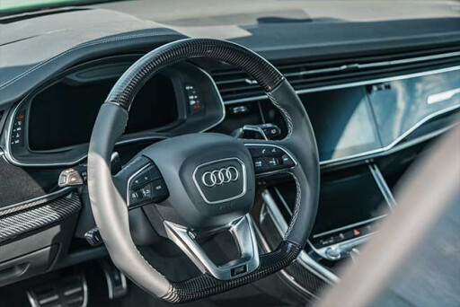 ABT Audi RS Q8-R interior with carbon upgrade.