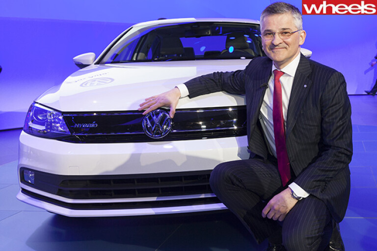 Volkswagen -US-CEO-Michael -Horn -with -Volkswagen -Hybrid