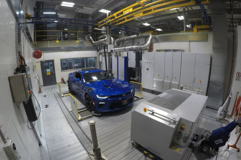 Chevrolet Camaro in emissions lab
