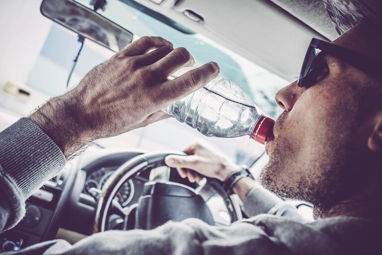Driver Drinking Water Jpg