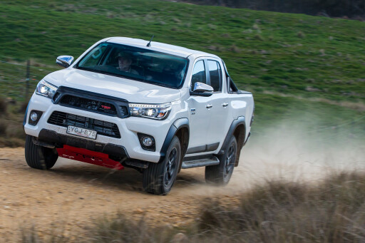Toyota Hilux TRD on dirt road