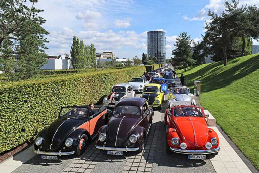 Volkswagen Beetle parade in Germany.