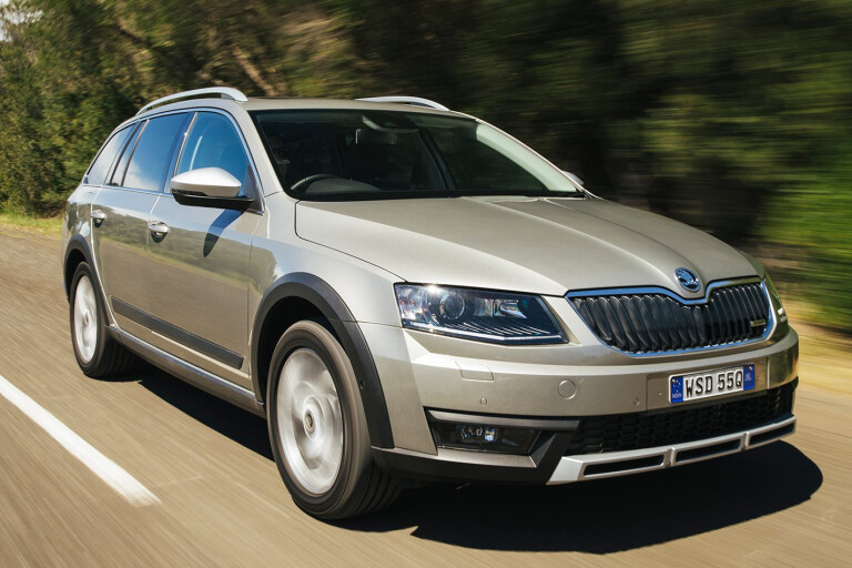 WC Skoda Octavia Scout Front Side Driving On Road Jpg