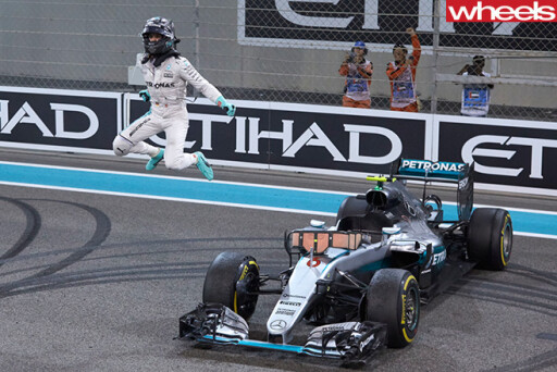 Rosberg title celebration