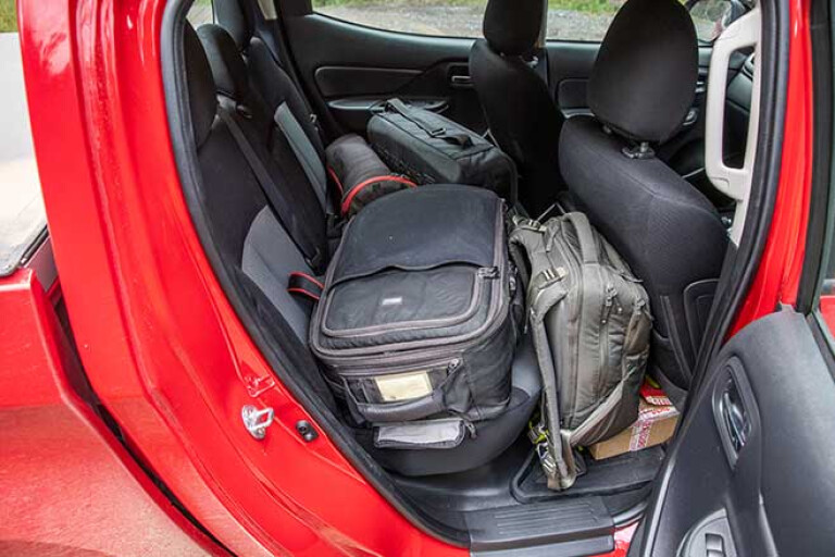 Mitsubishi Triton rear seat space