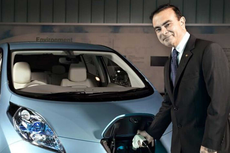 Carlos Ghosn Nissan Leaf Jpg