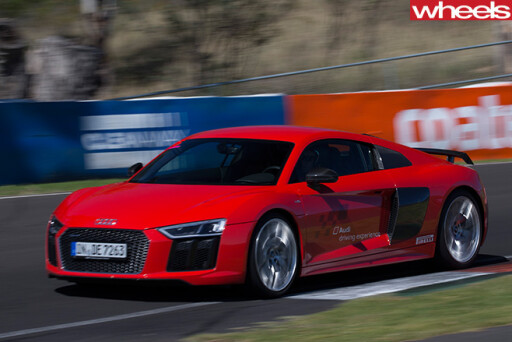 Audi -R8-driving -front -side -driving-
