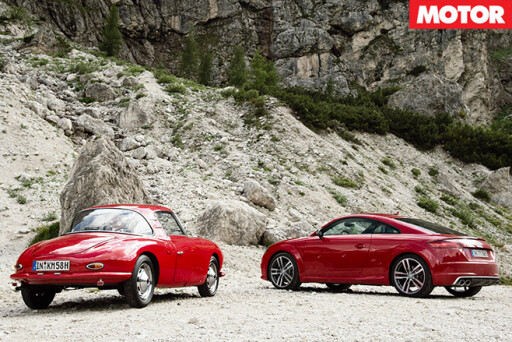Audi tts vs dkw monza coupe rear