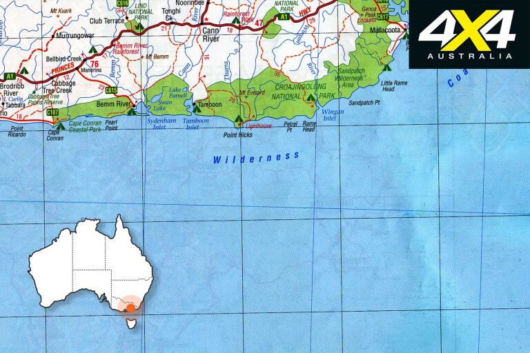 4 X 4 Trip To Wilderness Coast Vic Map Jpg