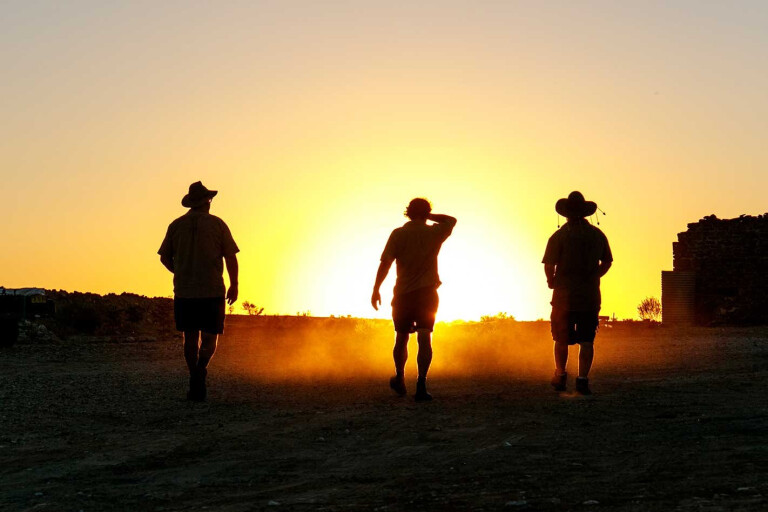 What should you do before crossing the outback