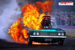 HT Holden Ute Burnout Fire HTFU 1 Nw Jpg