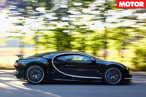 Bugatti Chiron side driving