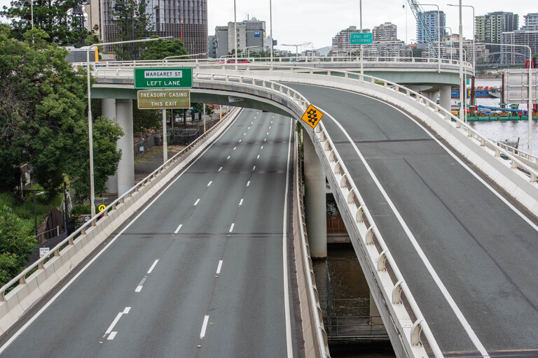 The lockdown is also evident on Brisban's roads (Getty Images)