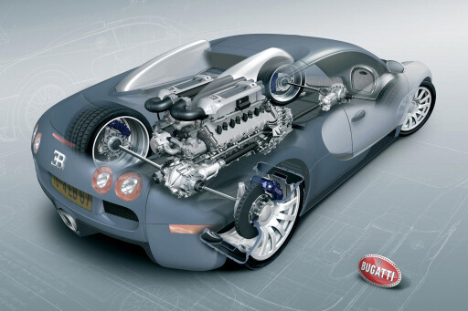 Bugatti Veyron cutaway