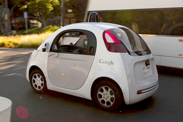 Google car driving side rear