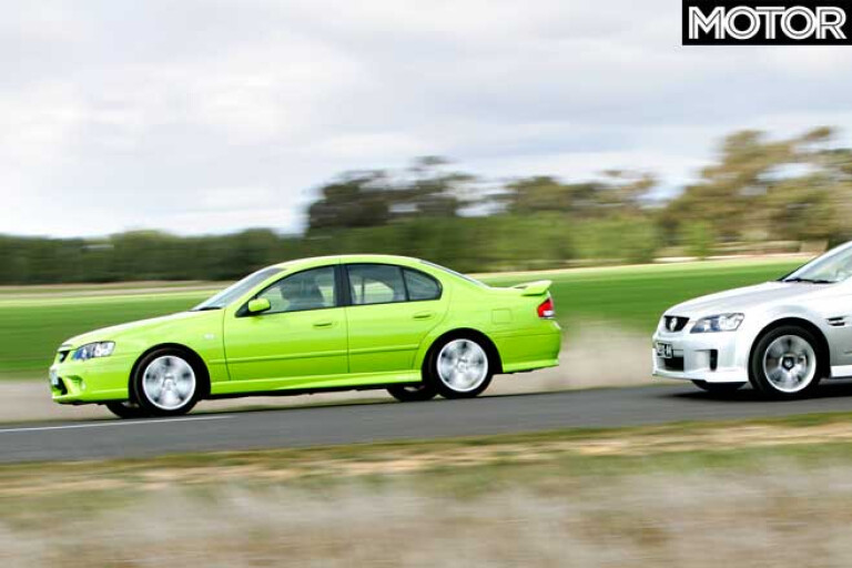 2006 Holden VE Commodore SS V Ford Falcon XR 6 T Comparison Test Jpg