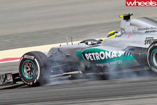 Formula -One -car -tyres -smoking