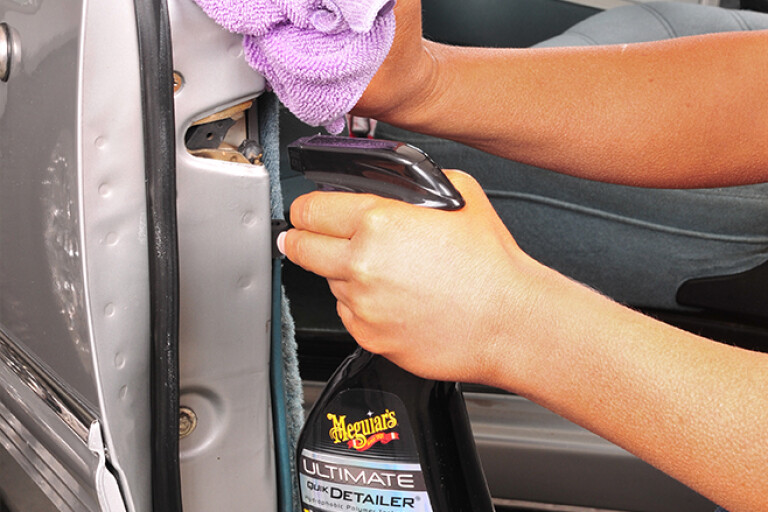 cleaning car door shuts