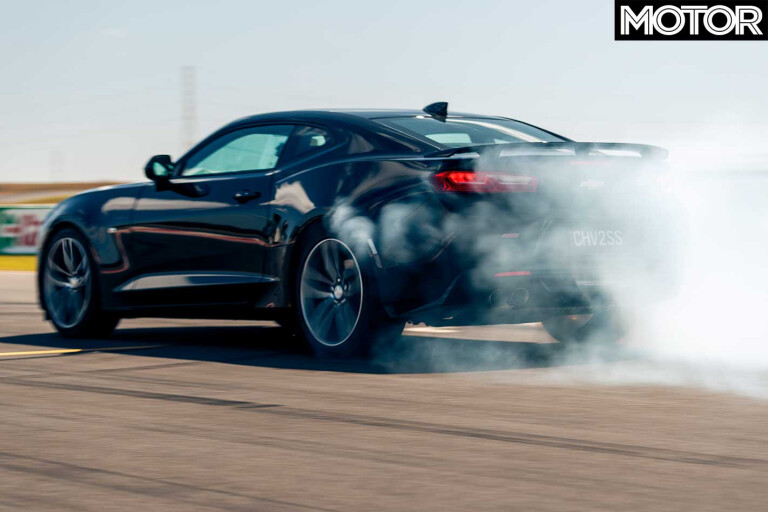 Performance Car Of The Year 2019 Track Test Chevrolet Camaro 2 SS Drag Burnout Jpg