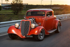 1934 Ford coupe front