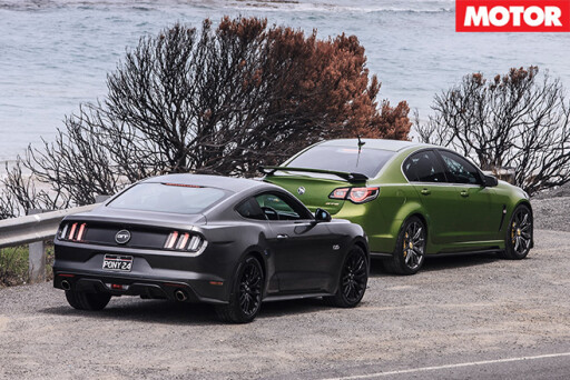 HSV GTS vs Ford Mustang GT side