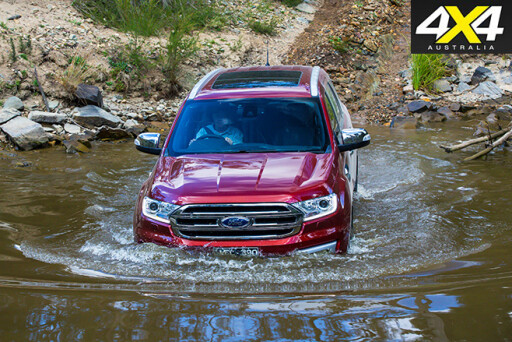 Ford everest driving through water