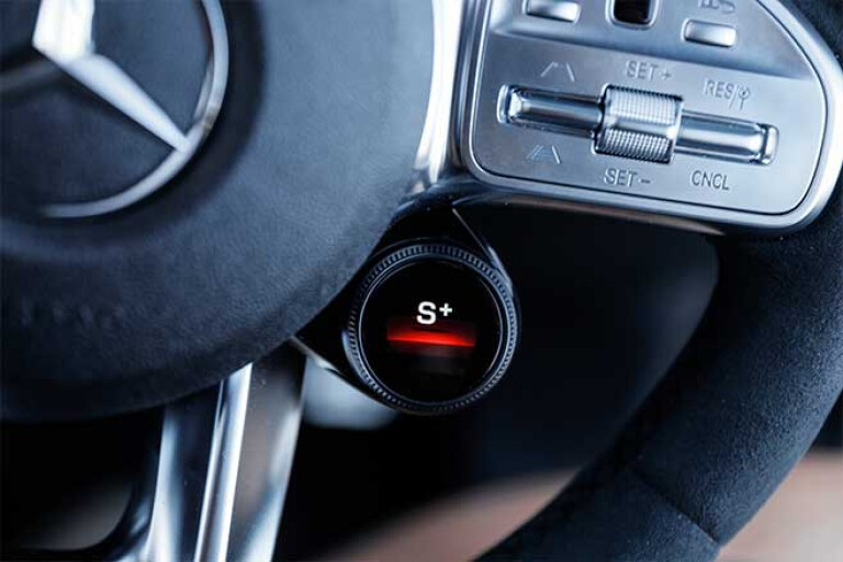 AMG drive mode selector in Sport+