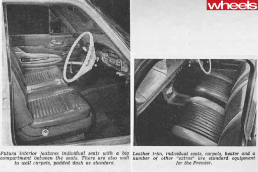 1962-Holden -Premier -interior -vs -Ford -Falcon -XL
