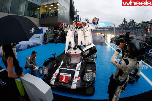 Mark -Webber -celebrates -Porsche -WEC-win