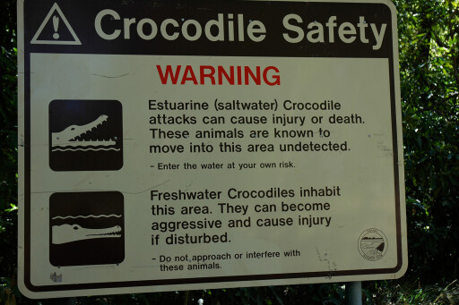 Kakadu Circuit NT Crocodile Warning