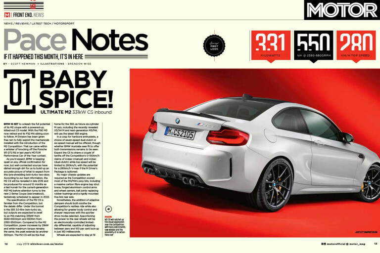MOTOR Magazine May 2019 Issue Preview BMW M 2 CS Scooped Jpg