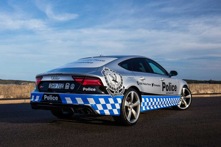Audi S7 joins NSW Police fleet rear