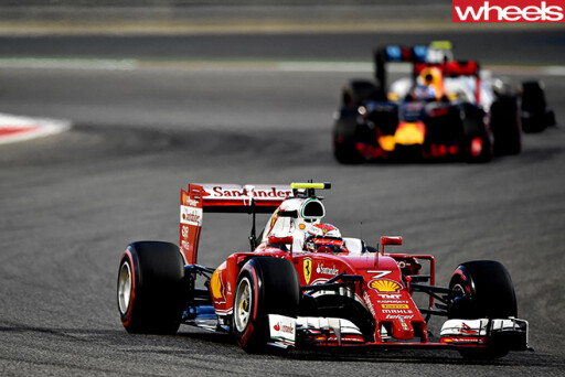 Ferrari -racing -in -front -of -Red -Bull