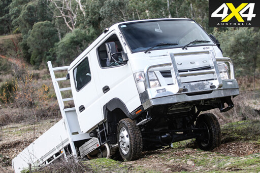 Fuso Canter offroad uphill