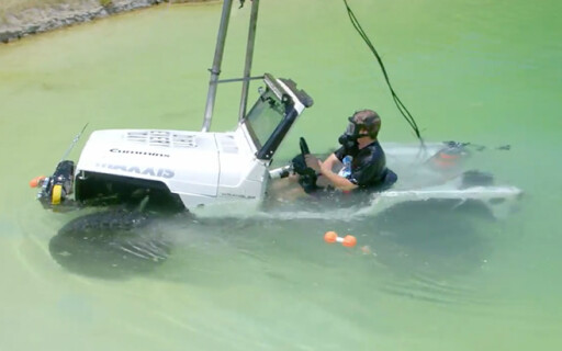 Driving Jeep in water