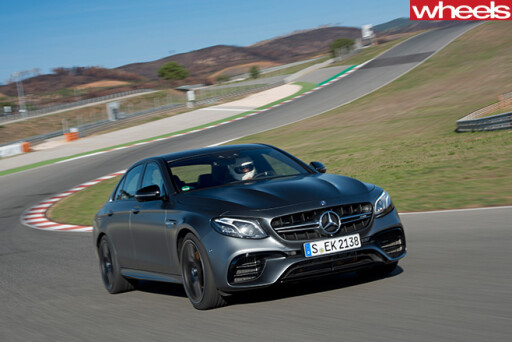 Mercedes -Benz -E63-driving -front -around -track