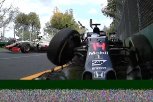 Fernando Alonso crash Australian Grand Prix 2016