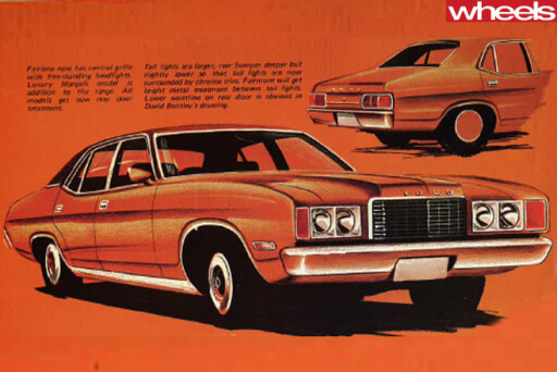 1976-Ford -Falcon -orange -front -side
