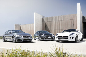 BMW M4 vs Lexus RC F vs Jaguar F-Type Coupé V6 S