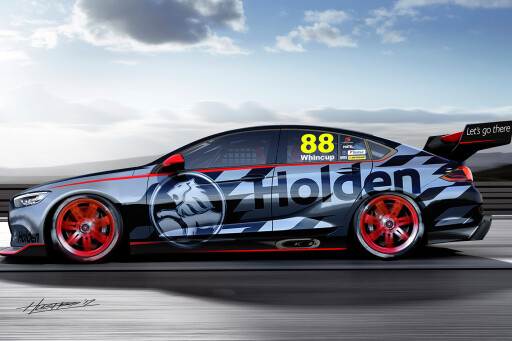 Holden V6 Supercar side profile