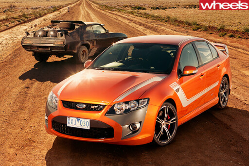 2010-FPV-GT-P-and -Mad -Max -interceptor -highway