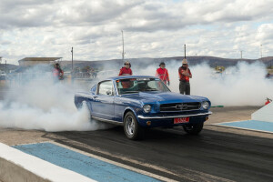 65 Mustang Fastback burnout