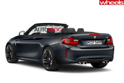 BMW-M2-convertible -roof -down -rear